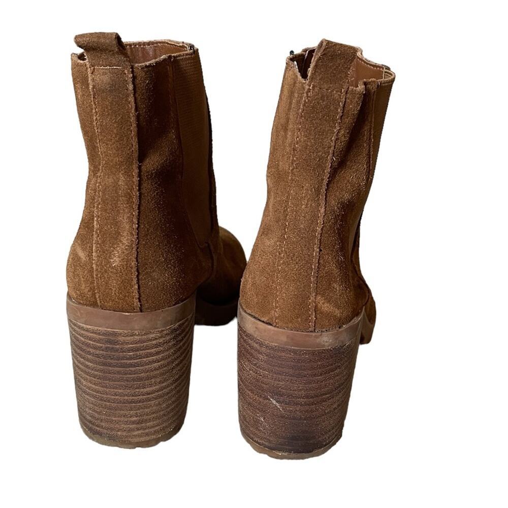 Steve Madden Suede Leather Ankle Boots Brown Size - Picture 3 of 5